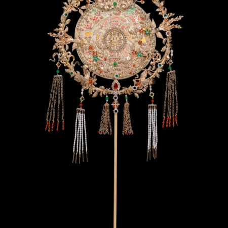 Heavenly Scenery Fan - Gold