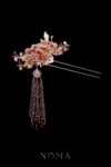 CHN-202200152-Flying-Crane-Pearl-Blossom-Hairpin-Gold-Ruby-Left