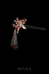 CHN-202300025-Crane-Wing-Petite-Blossom-Hairpin-Gold-Ruby-Right