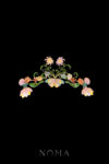 Colorful Lotus Blossom Hairvine - Gold