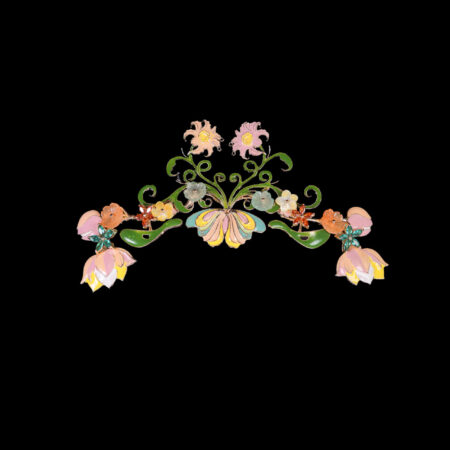 Colorful Lotus Blossom Hairvine - Gold