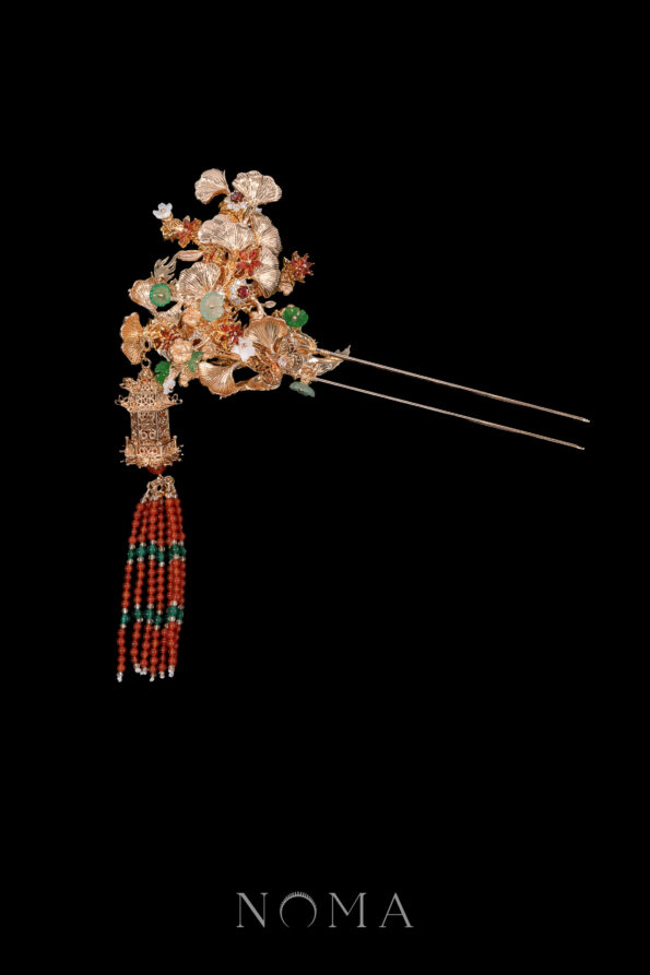 CHN-202300113-Phoenix-Ginkgo-Garden-Hairpin-Gold-Ruby-Left-1