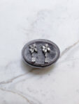 Arrangement Pear Earrings - Rhodium White Gold