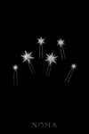 Meteorite Mix Hairpin Set - Rhodium White Gold (6 pcs)