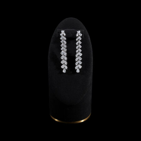 Pear Marquise Duo Earrings - Rhodium White Gold