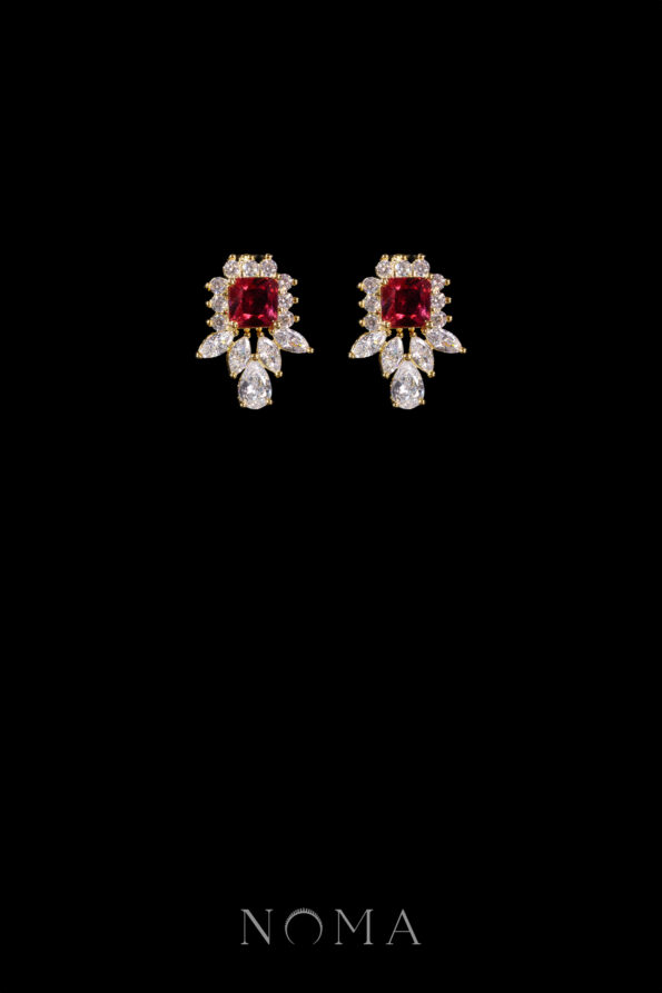 DJW-202300071-Royal-Stud-Large-Earrings-18k-Yellow-Gold-Pink-Ruby-1