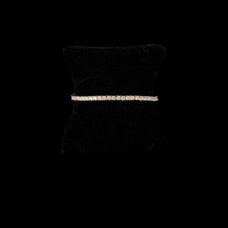 Round Tennis 0.1 ct Bracelet - 18k Yellow Gold