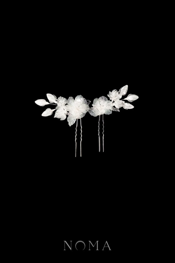 FLR-202200028-Jasmine-Bouquet-Large-Hairpin-Set-Silver-White-2-pcs