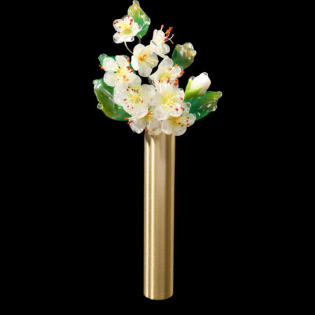 HS Ume Garden Pin Set - Gold, White (2 pcs)