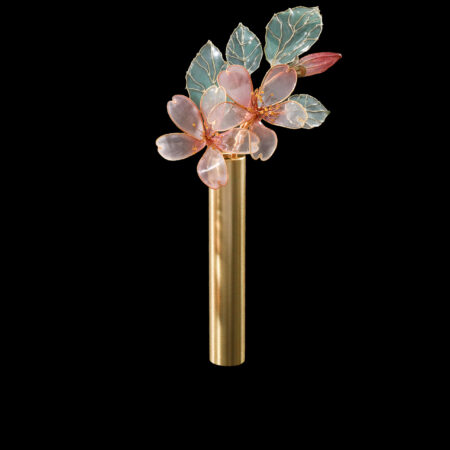 LR Pink Jasmine with Leaves Hairvine - Gold, Pink