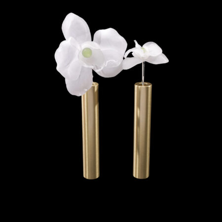 HS Pure Orchid Hairpin Set - White Silver, White (2 pcs)