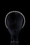 Marble Pearl Headband - Rhodium White Gold, White Pearl