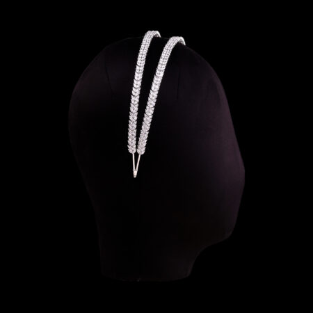Double Marquise Large Double Headband - Rhodium White Gold