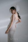 HMV-202300007-Pleated-Bow-with-Dangling-Pearl-Haircomb-White-Silver-White-1