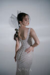 HMV-202300007-Pleated-Bow-with-Dangling-Pearl-Haircomb-White-Silver-White-1