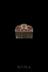 Oriental Twin Bird Haircomb - Gold