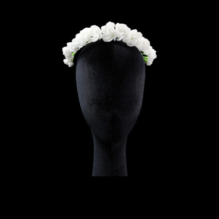 CC Full Peony Blossom Headband - White