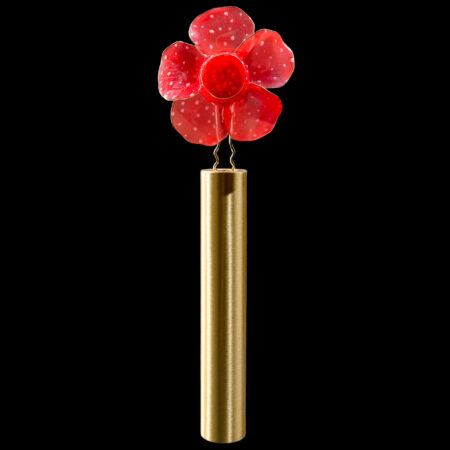 LR Art Rafflesia Hairpin - Gold, Red