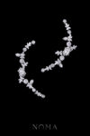 Royal Arrangement Diagonal Hairvine Set - White Gold (2 pcs)