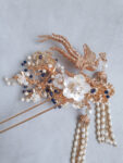 CHN-201900093-3D-Phoenix-Flower-Hairpin-Gold-Sapphire
