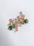 Dragon Cloud Jade Lotus Brooch - Gold, Jade