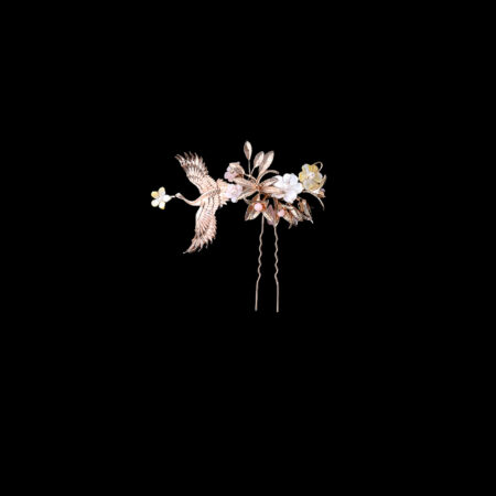 Crane Orchid Garden Hairvine - Gold (Left)