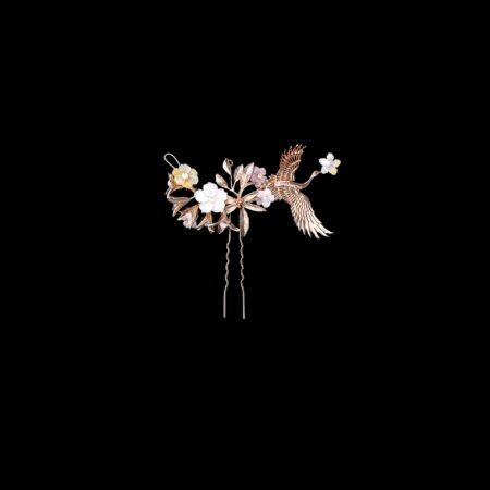 Crane Orchid Garden Hairvine - Gold (Right)