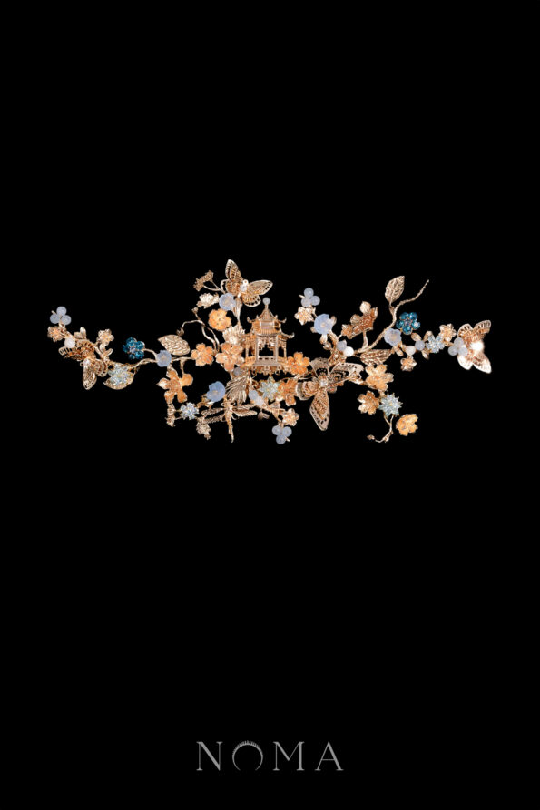 CHN-202300118-Butterfly-Oriental-Garden-Side-HairvineBrooch-Gold-Blue-1