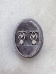 Ballet Earrings - Rhodium White Gold