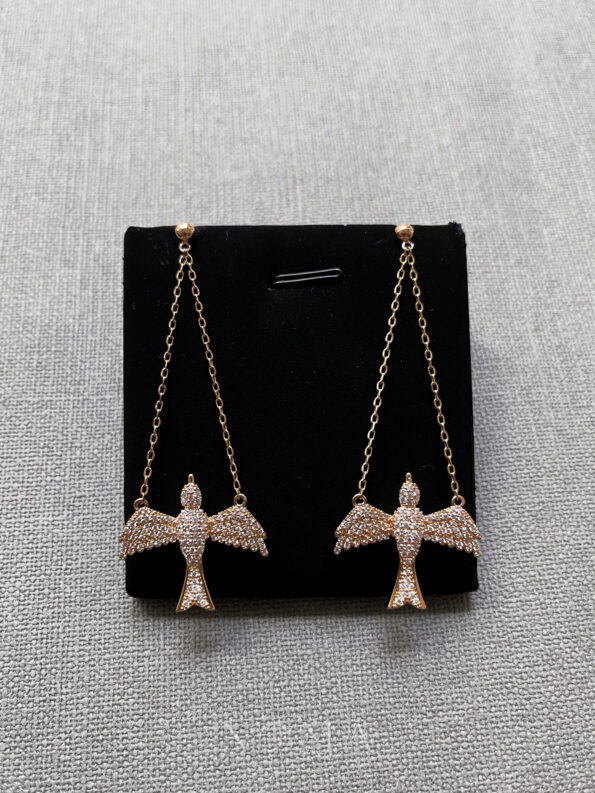 DJW-202100041-Swallow-Chain-Earrings-18k-Yellow-Gold