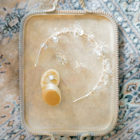 LR Transparent Flower Headband - Gold, Transparent