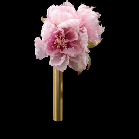 SS Peony Bouquet Hairpin - Gold, Pink