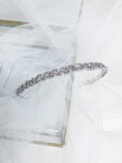 Triple Small Round Braid Headband - Rhodium White Gold