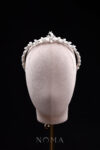 Floraline Pearl Crown - Rhodium White Gold, White Pearl
