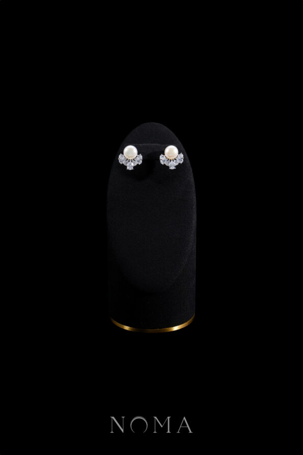 PJW-202300003-Pearl-Stud-Earrings-with-Pear-Arrangement-Ear-Jackets-Rhodium-White-Gold-White-Pearl