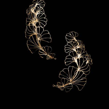 Ginkgo Bouquet Side Hairvine Pair - 18k Yellow Gold (1 pair)