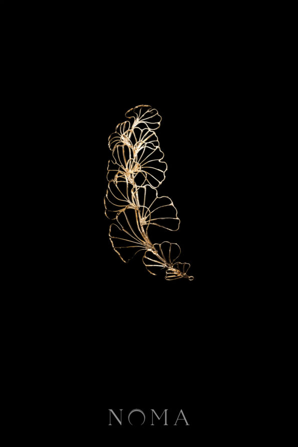 925-202300018-Ginkgo-Bouquet-Side-HairvineBrooch-18k-Yellow-Gold-Left