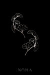 Ginkgo Branches Side Hairvine Pair - Rhodium White Gold (1 pair)