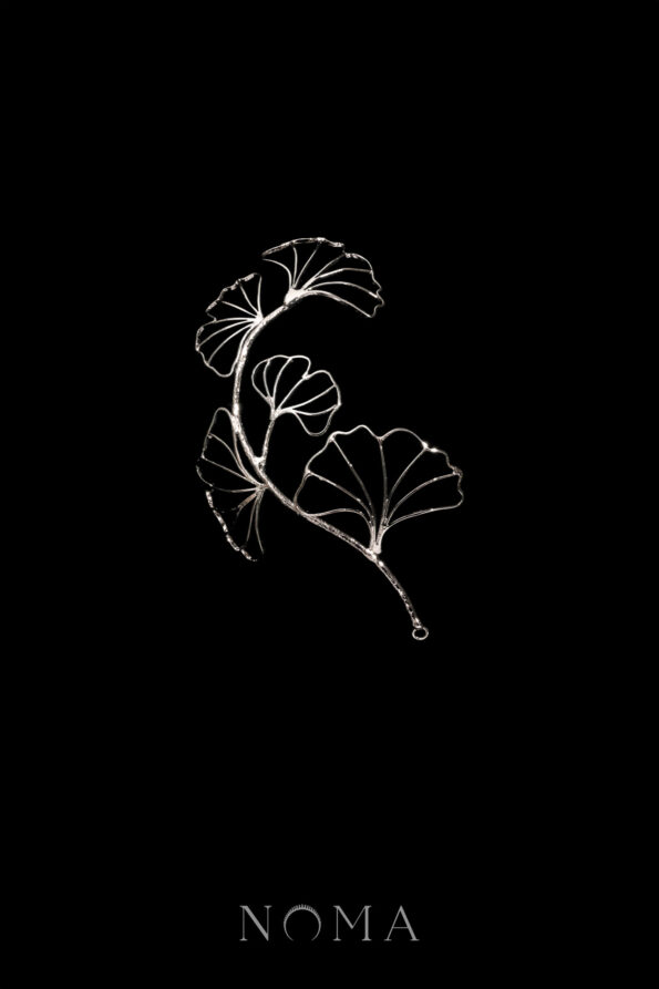 925-202300026-Ginkgo-Branches-Side-HairvineBrooch-Rhodium-White-Gold-Left