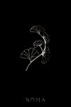 Ginkgo Branches Side Hairvine/Brooch - Rhodium White Gold (Right)
