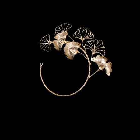 Ginkgo Bush Asymmetric Cuff - 18k Yellow Gold