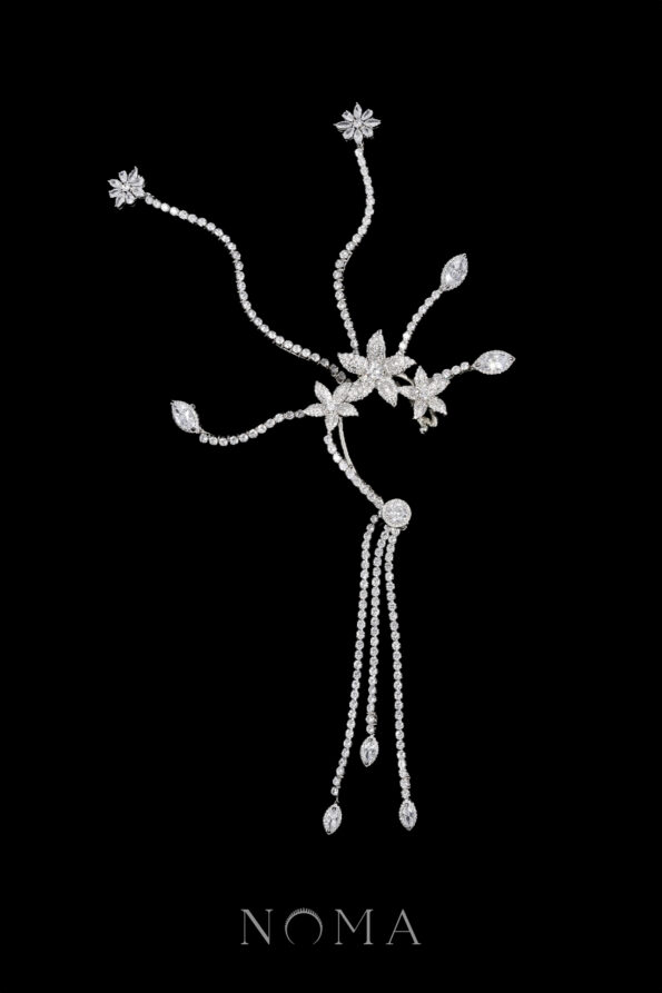 ACC-202000021-Paved-Flower-Earpiece-White-Gold-Right
