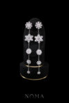 Snowflakes Light Earrings - White Gold