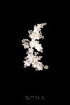 Clay Flower Double Lily Mix Hairvine - White Silver