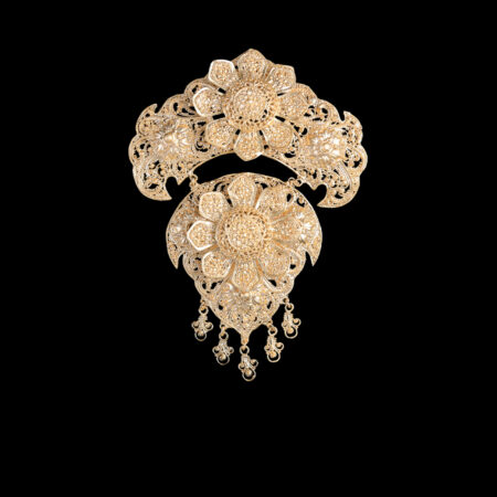 Kembang Ganda Brooch - Doff Gold