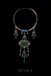 Auspicious Dangle Necklace - Gold, Jade