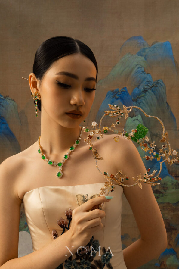 CHN-202300128-Carved-Rectangle-Happiness-Jade-Fan-Gold-Jade-2