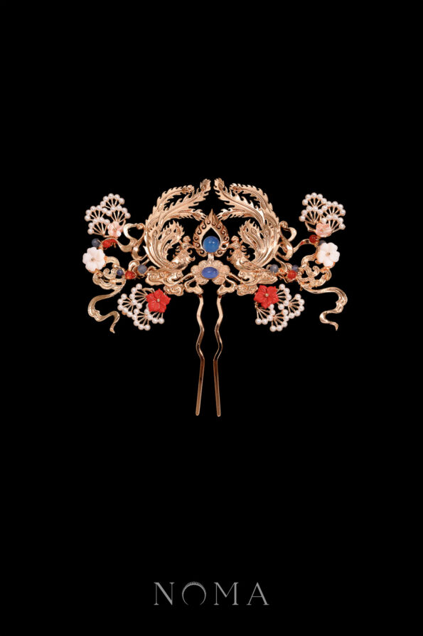 CHN-202300159-Antique-Twin-Phoenix-Pearl-Cloud-Middle-Gold-Blue