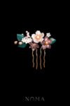 Floral Blessing Haircomb - Gold, Purple