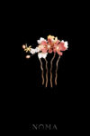 Floral Harmony Haircomb - Gold, Pink